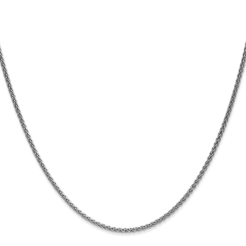 14K Weißgold 1.65mm Ährenkette Halskette