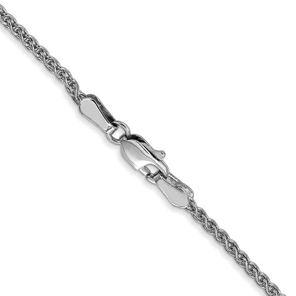 14K Weißgold 1.65mm Ährenkette Halskette