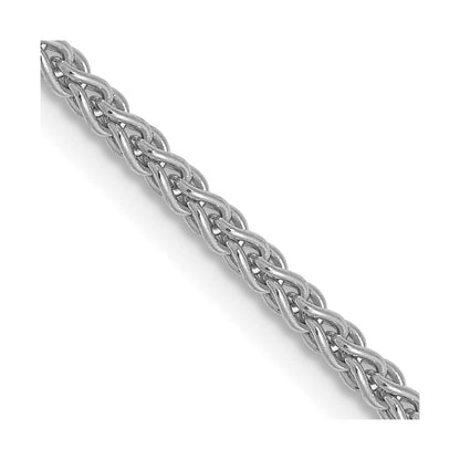 14K Weißgold 1.65mm Ährenkette Halskette