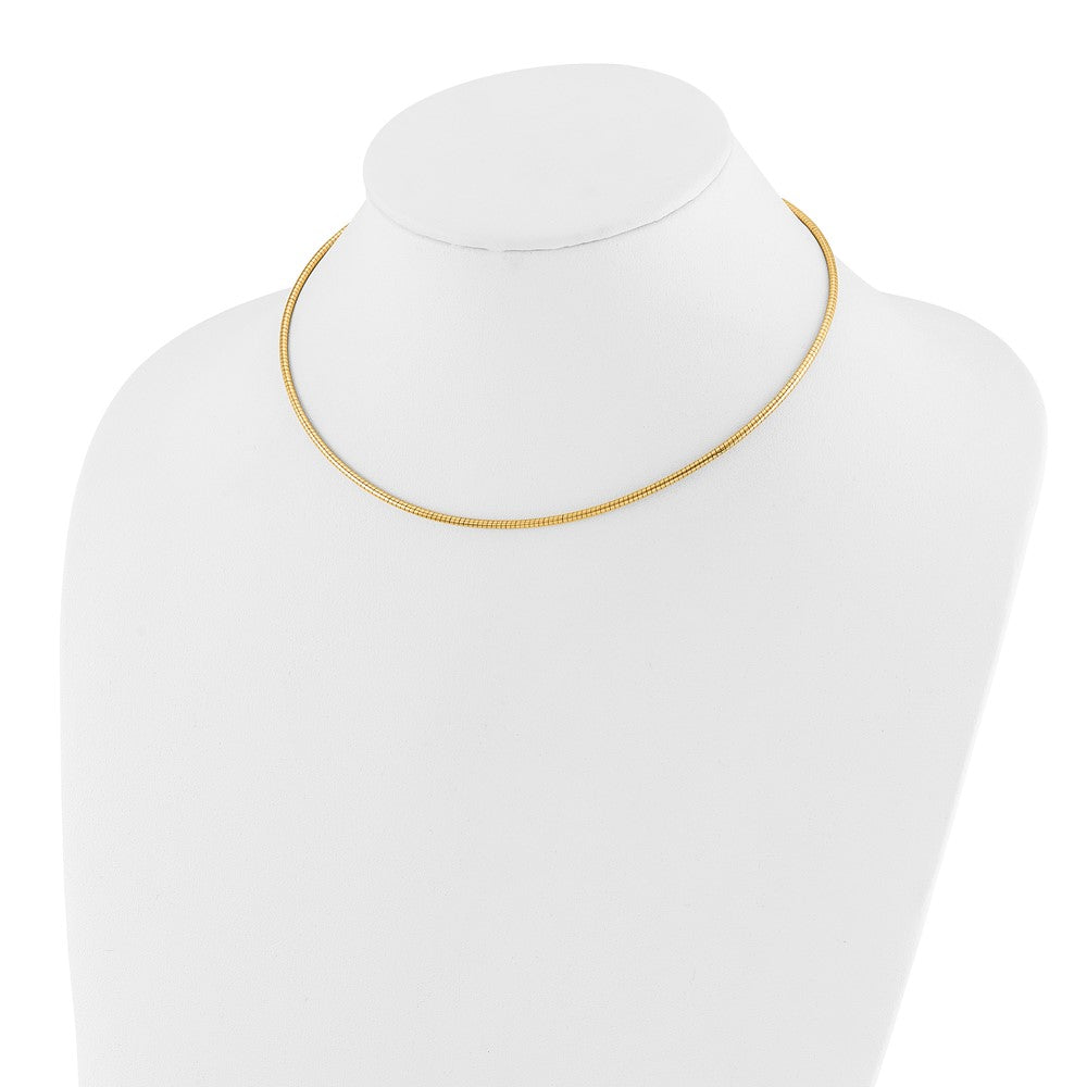 14K Gelbgold 2mm Rund Omega Halskette