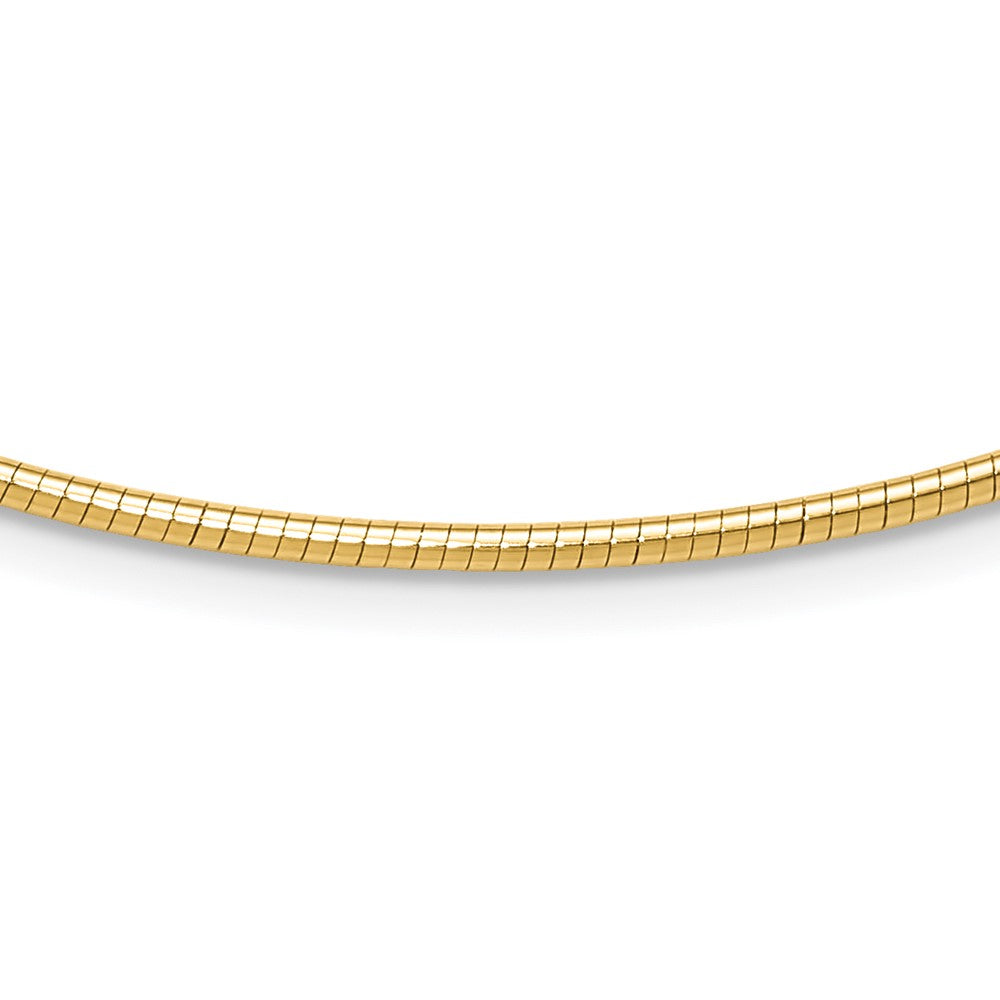 14K Gelbgold 2mm Rund Omega Halskette