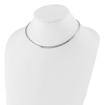 14K Bicolor 4mm Wendbar Omega Halskette