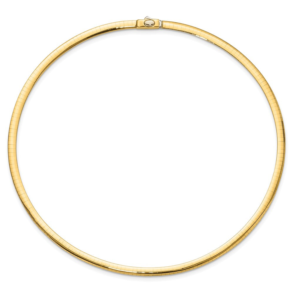 14K Bicolor 4mm Wendbar Omega Halskette
