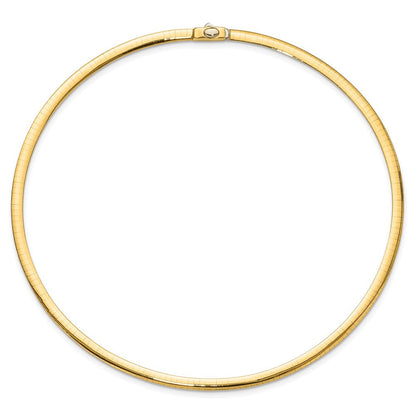14K Bicolor 4mm Wendbar Omega Halskette
