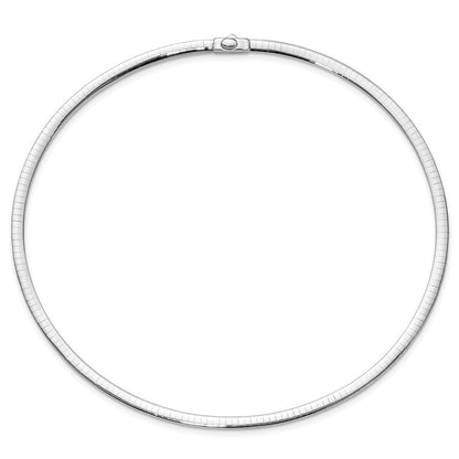 14K Bicolor 4mm Wendbar Omega Halskette