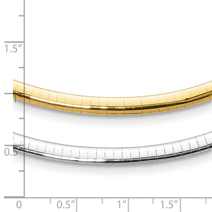14K Bicolor 4mm Wendbar Omega Halskette
