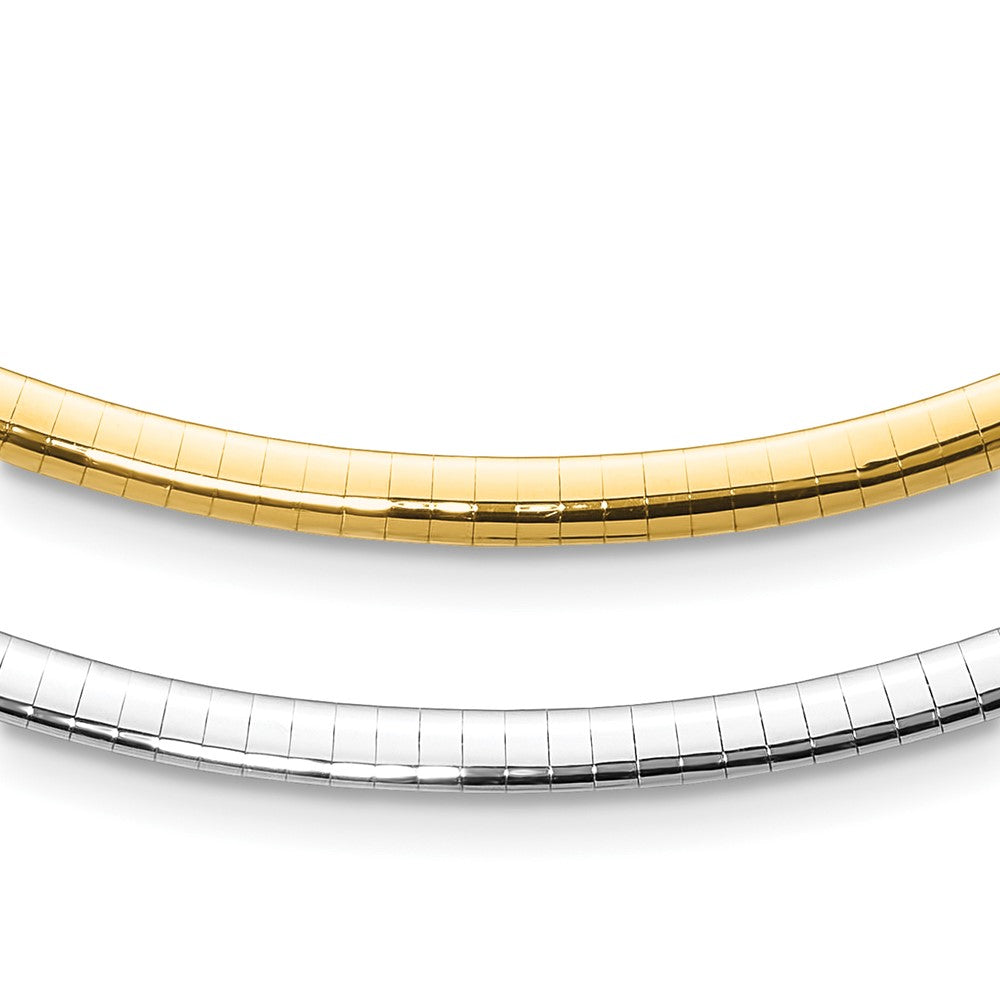 14K Bicolor 4mm Wendbar Omega Halskette