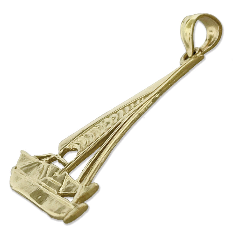 14K Gold Anhänger Katamaran-Segelboot