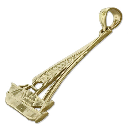 14K Gold Anhänger Katamaran-Segelboot