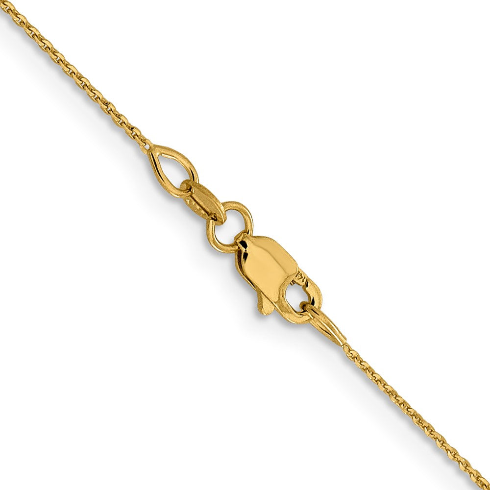 14K.85 Mm Diamantiert Ankerkette Halskette