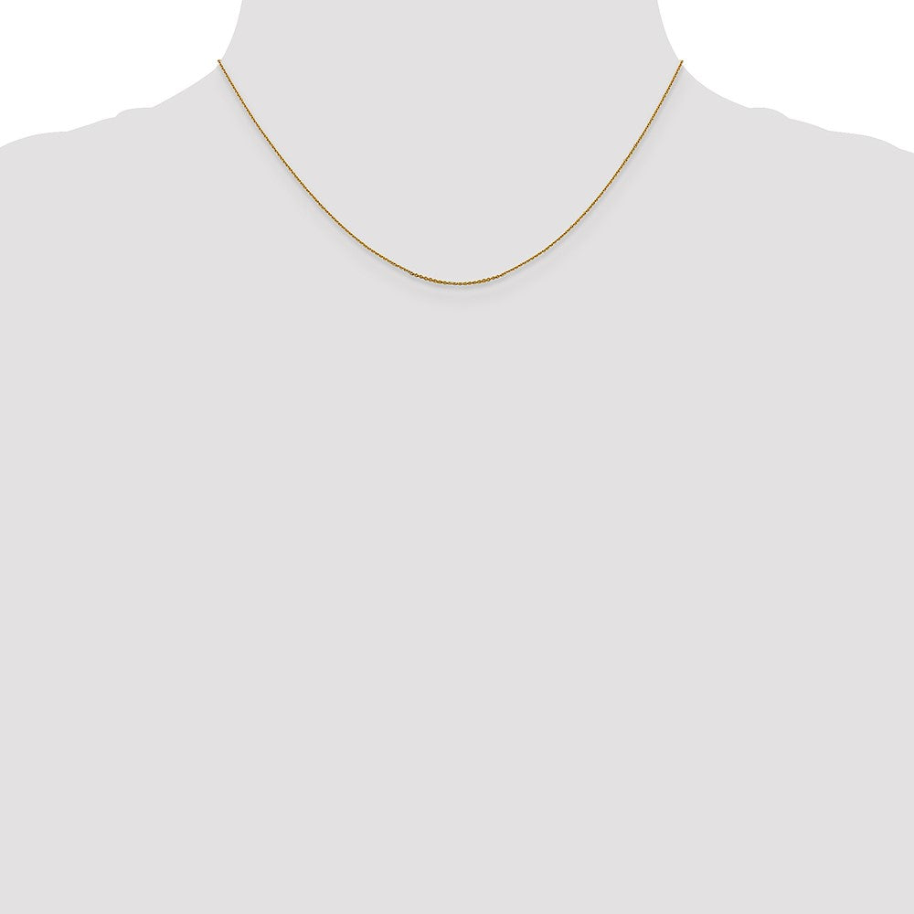 14K.85 Mm Diamantiert Ankerkette Halskette
