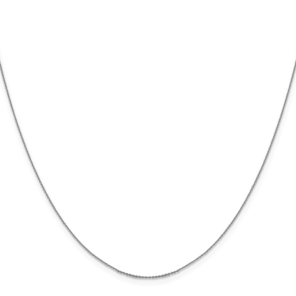 14K Weißgold.85 Mm Diamantiert Ankerkette Halskette