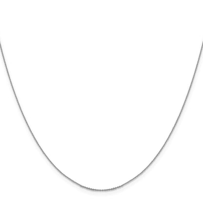 14K Weißgold.85 Mm Diamantiert Ankerkette Halskette