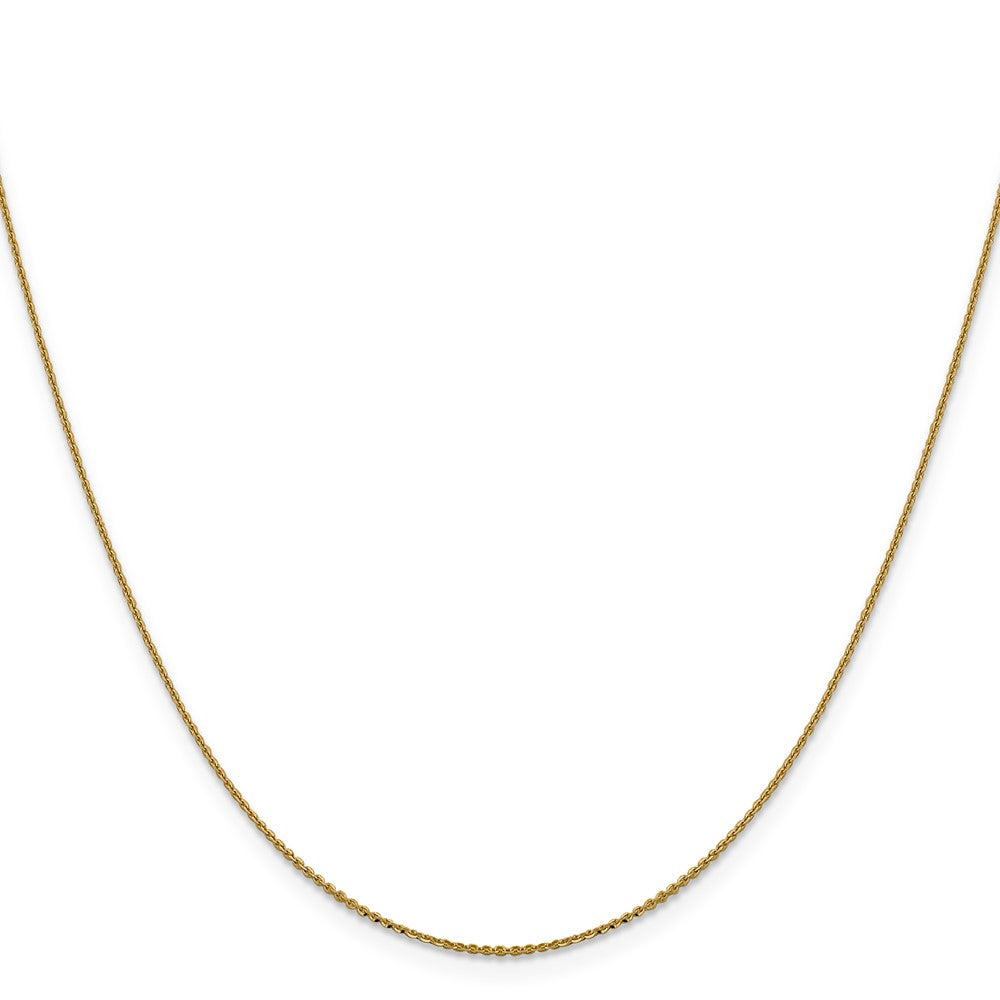 14K 1.0 Mm Diamantiert Ankerkette Halskette
