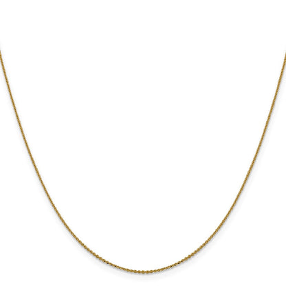 14K 1.0 Mm Diamantiert Ankerkette Halskette