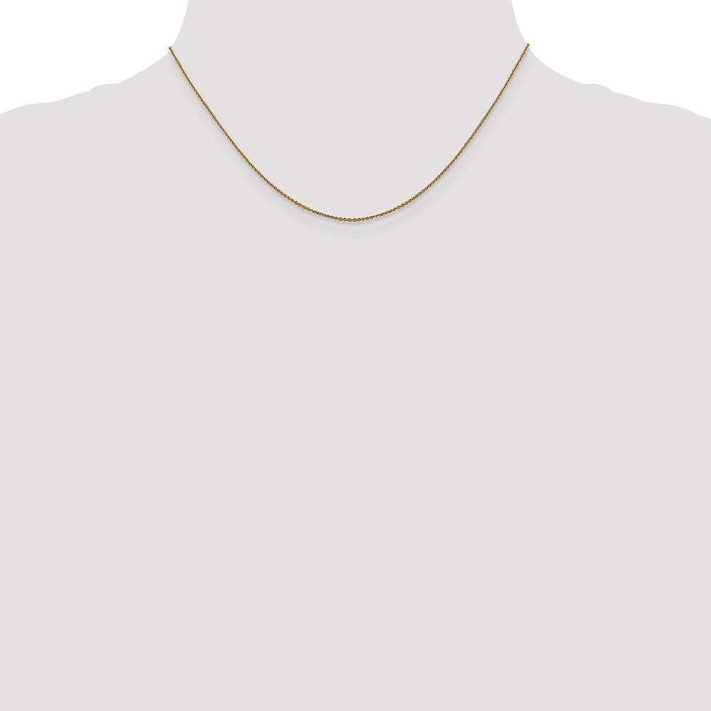 14K 1.0 Mm Diamantiert Ankerkette Halskette