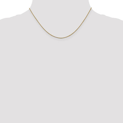 14K 1.0 Mm Diamantiert Ankerkette Halskette