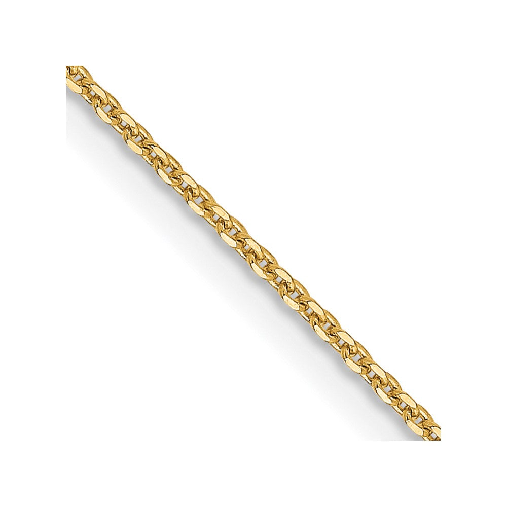 14K 1.0 Mm Diamantiert Ankerkette Halskette