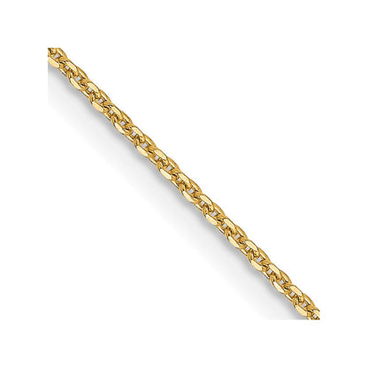 14K 1.0 Mm Diamantiert Ankerkette Halskette