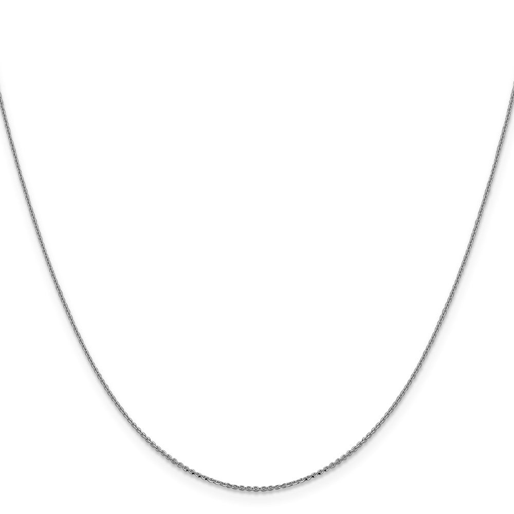 14K Weißgold 1.0 Mm Diamantiert Ankerkette Halskette