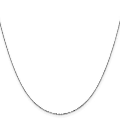 14K Weißgold 1.0 Mm Diamantiert Ankerkette Halskette