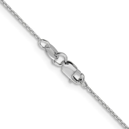 14K Weißgold 1.0 Mm Diamantiert Ankerkette Halskette