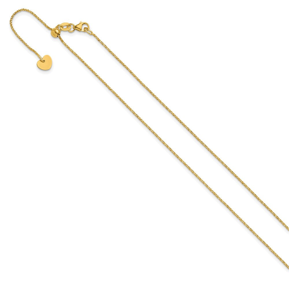 22 Zoll 14K Verstellbar.9mm Diamantiert Gedreht Venezianer Halskette