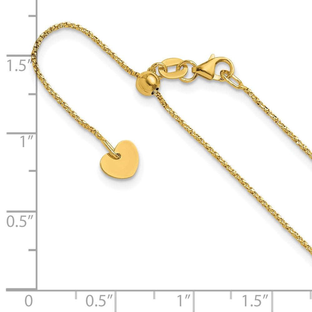 22 Zoll 14K Verstellbar.9mm Diamantiert Gedreht Venezianer Halskette