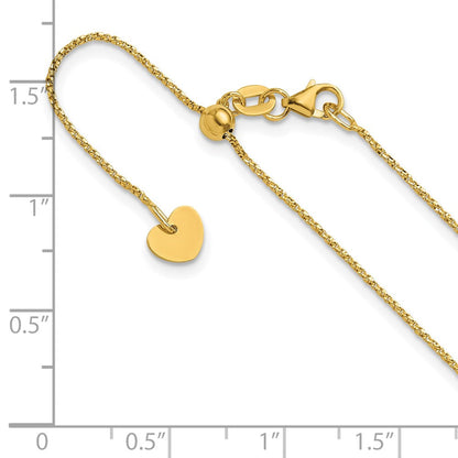 22 Zoll 14K Verstellbar.9mm Diamantiert Gedreht Venezianer Halskette