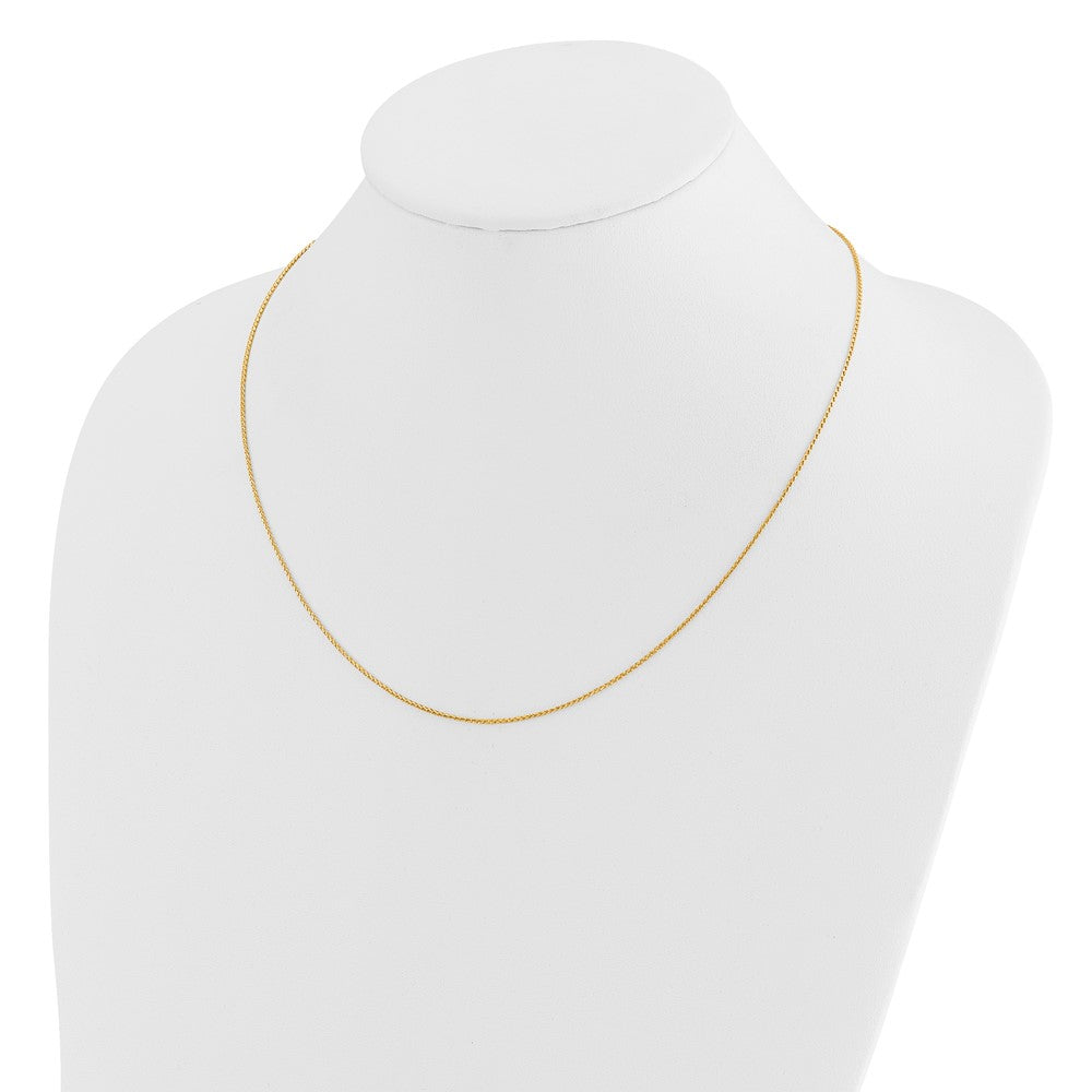 22 Zoll 14K Verstellbar 1mm Diamantiert Offen Franco Halskette
