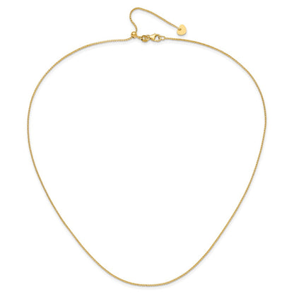 22 Zoll 14K Verstellbar 1mm Diamantiert Offen Franco Halskette