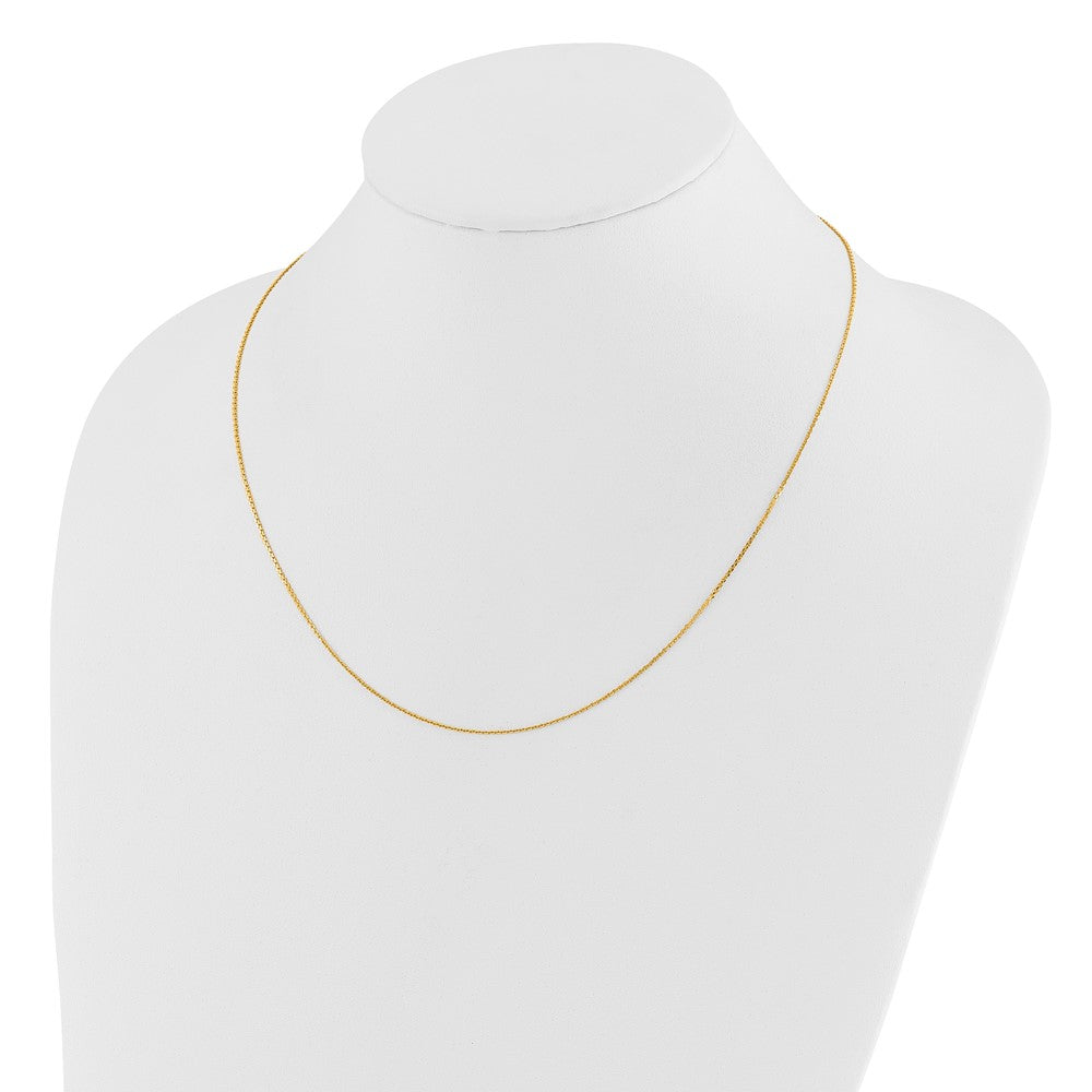 22 Zoll 14K Verstellbar 1.1mm Diamantiert Ankerkette Halskette