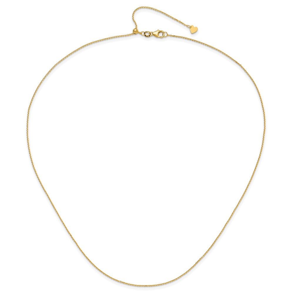 22 Zoll 14K Verstellbar 1.1mm Diamantiert Ankerkette Halskette