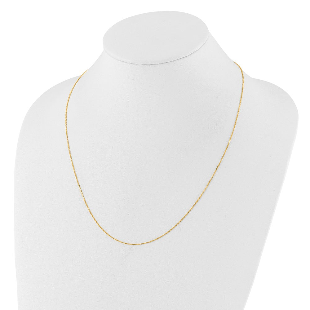 22 Zoll 14K Verstellbar 1.1mm Diamantiert Ankerkette Halskette