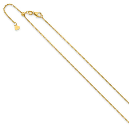 22 Zoll 14K Verstellbar 1.25mm Diamantiert Ankerkette Halskette