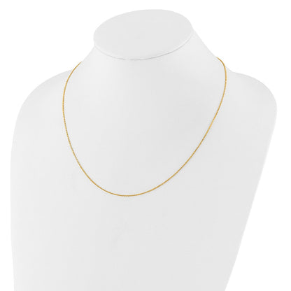 22 Zoll 14K Verstellbar 1.25mm Diamantiert Ankerkette Halskette