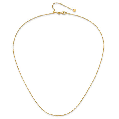 22 Zoll 14K Verstellbar 1.25mm Diamantiert Ankerkette Halskette