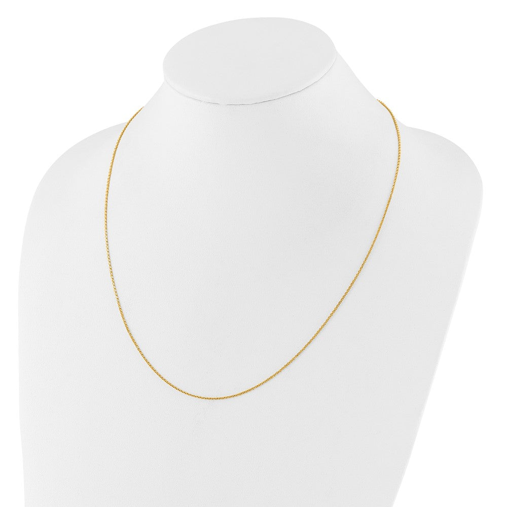 22 Zoll 14K Verstellbar 1.25mm Diamantiert Ankerkette Halskette