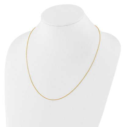 22 Zoll 14K Verstellbar 1.25mm Diamantiert Ankerkette Halskette