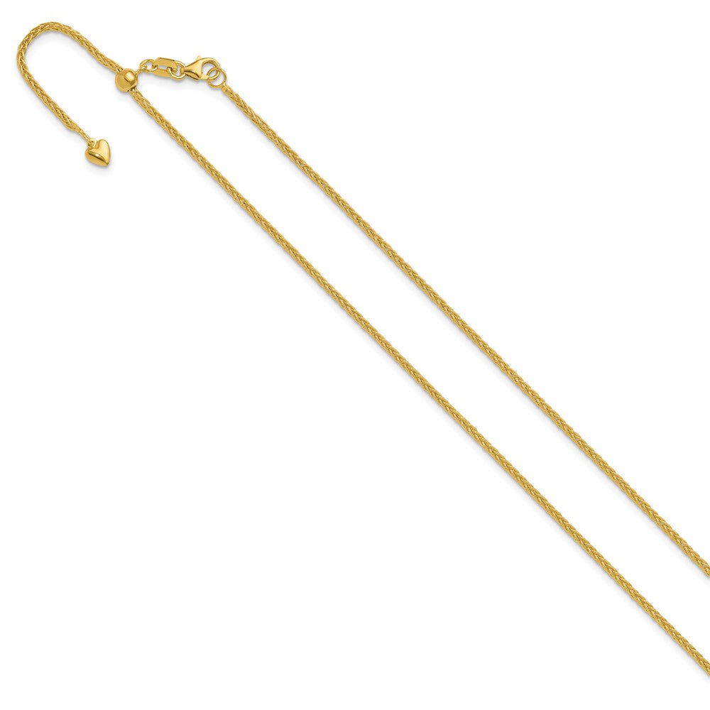 14K Verstellbar 1.5mm Weizen Halskette