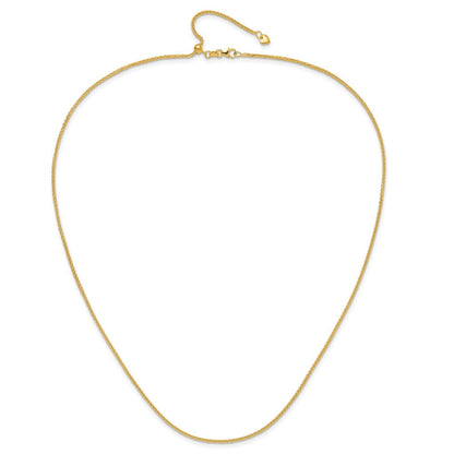 14K Verstellbar 1.5mm Weizen Halskette