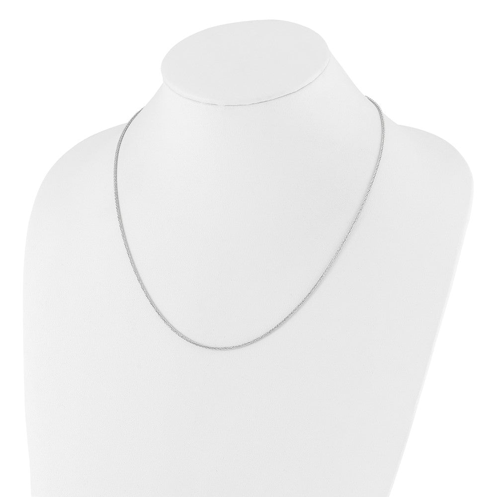 22 Zoll 14K Weißgold Verstellbar 1.5mm Weizen Halskette