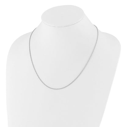 22 Zoll 14K Weißgold Verstellbar 1.5mm Weizen Halskette