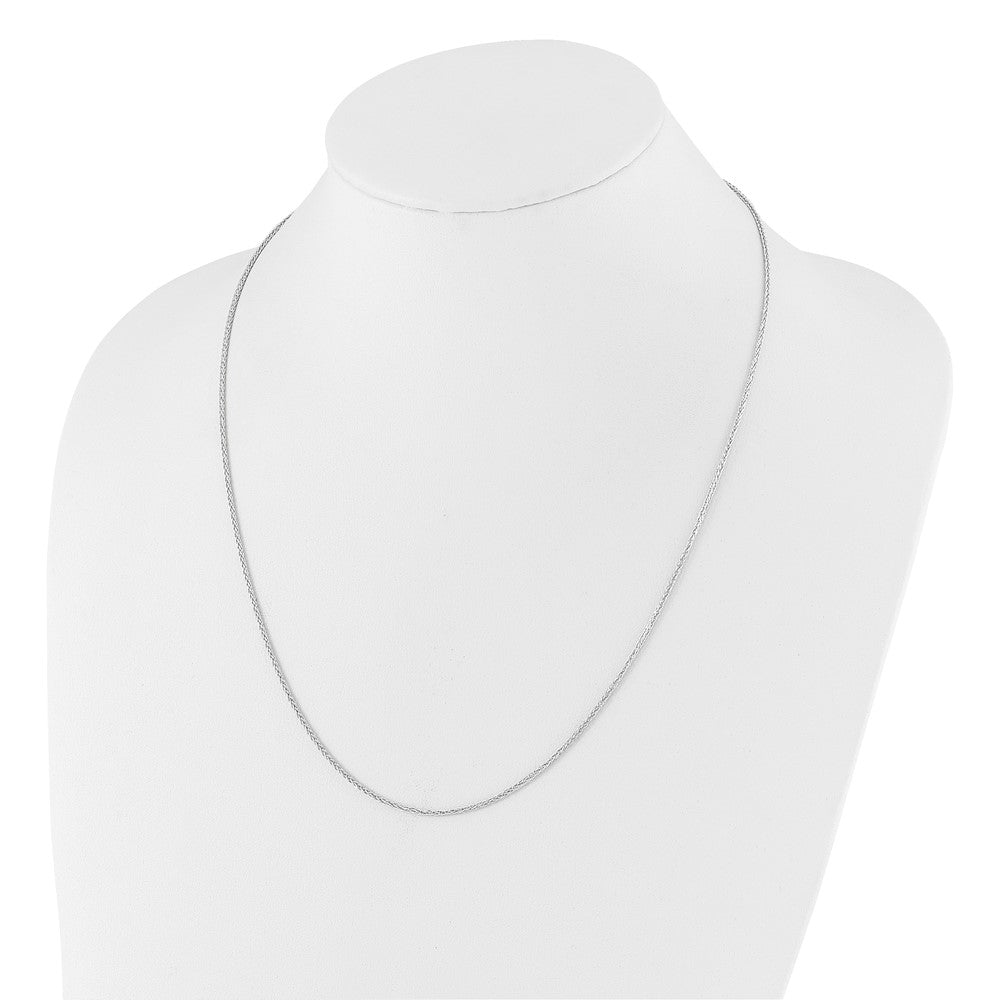 22 Zoll 14K Weißgold Verstellbar 1.5mm Weizen Halskette