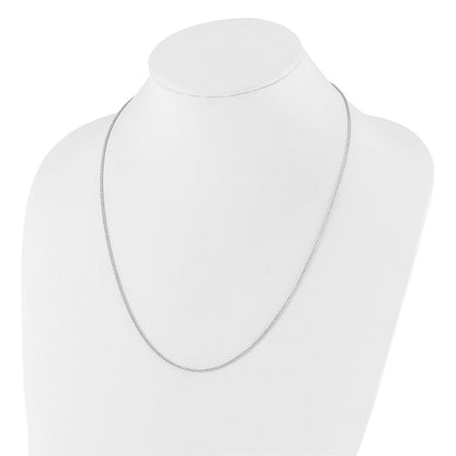 22 Zoll 14K Weißgold Verstellbar 1.5mm Weizen Halskette