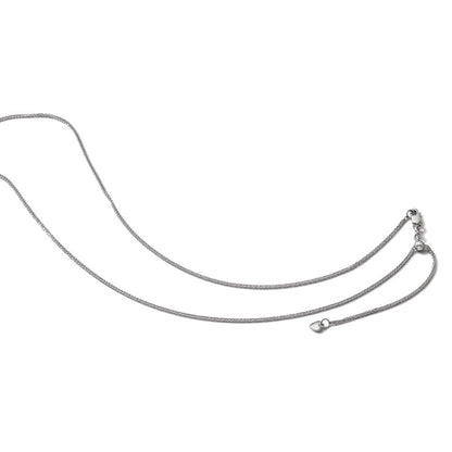 22 Zoll 14K Weißgold Verstellbar 1.5mm Weizen Halskette
