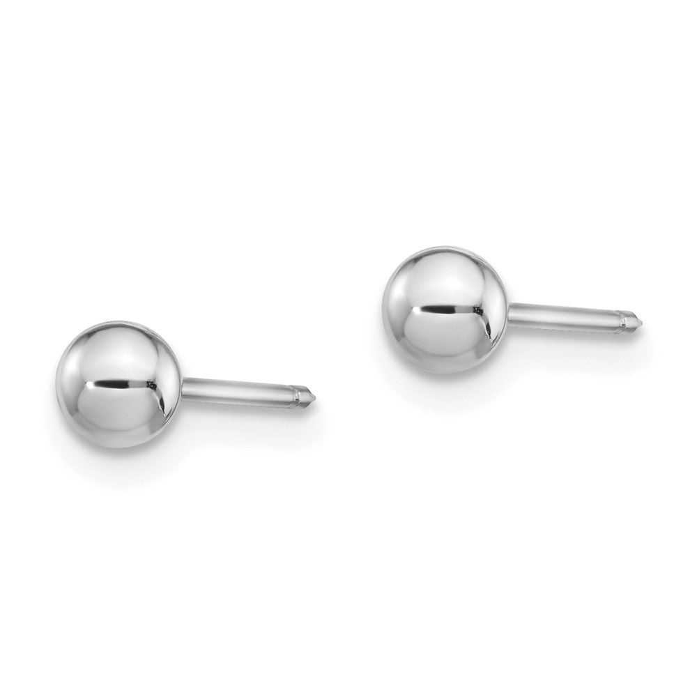 14K Weißgold Inverness 4mm Kugel Ohrstecker
