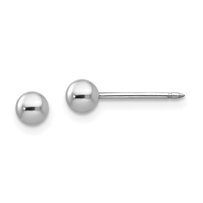 14K Weißgold Inverness 4mm Kugel Ohrstecker