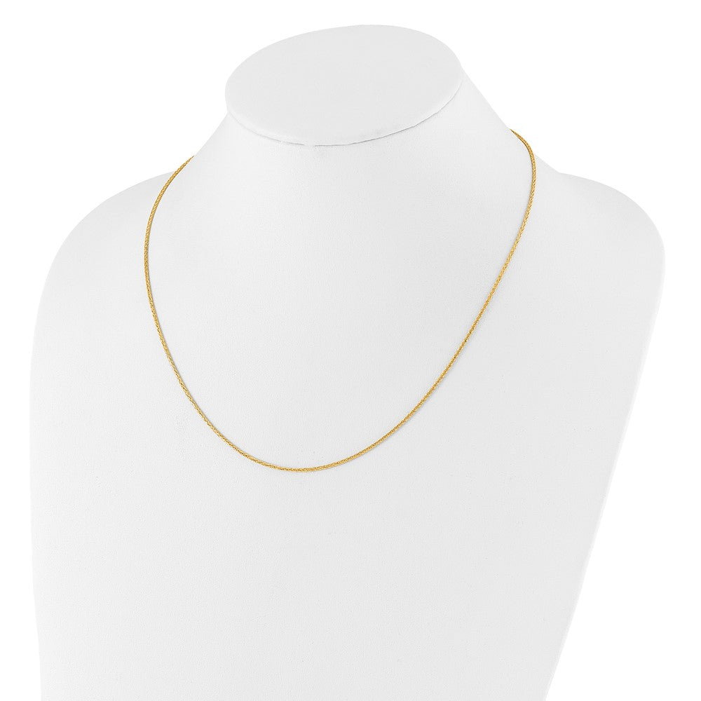 22 Zoll 14K Verstellbar 1.3mm Diamantiert Weizen Halskette