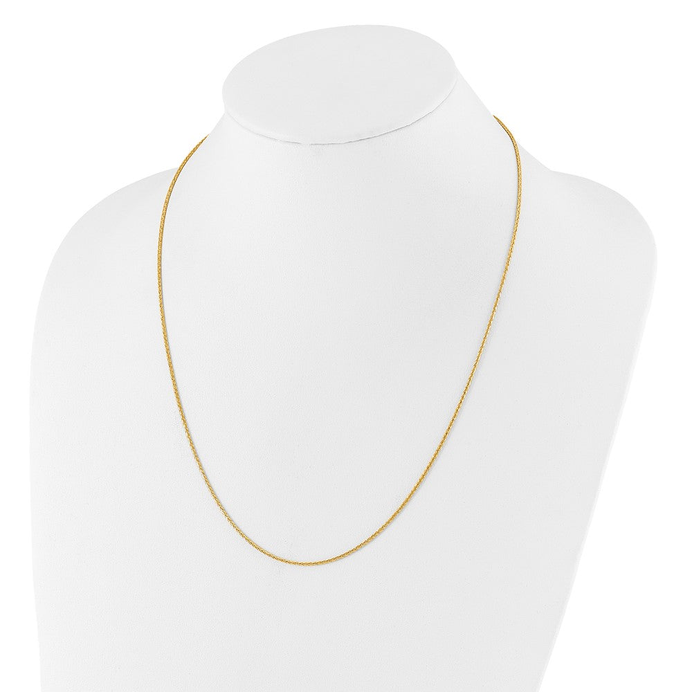 22 Zoll 14K Verstellbar 1.3mm Diamantiert Weizen Halskette